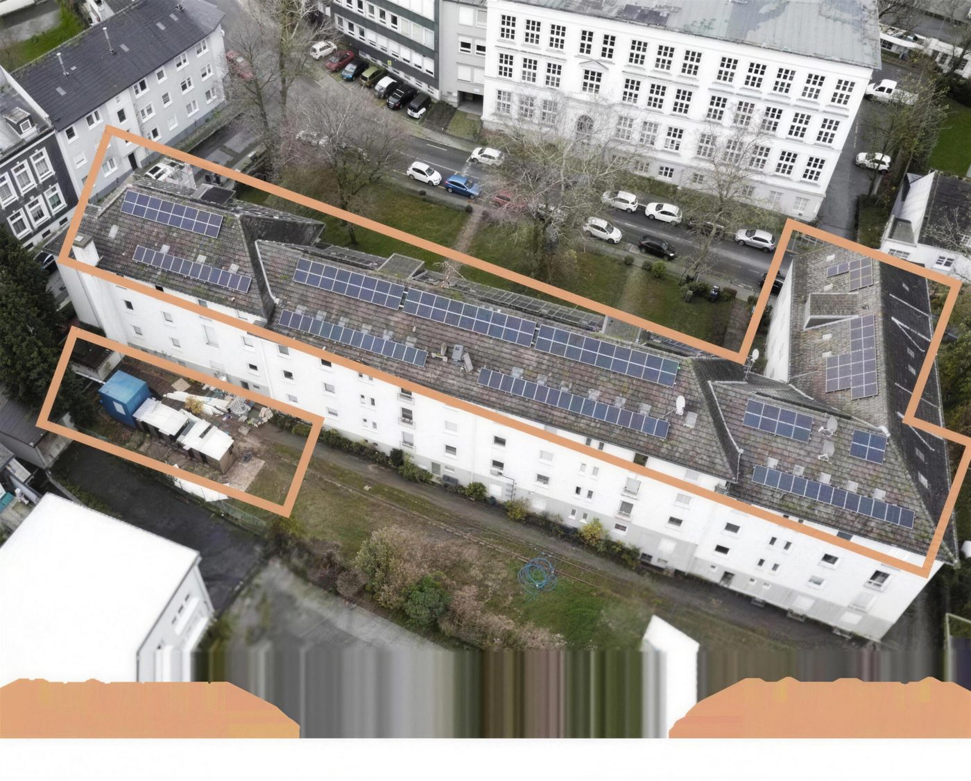 Reference asset after upgrade, with solar panels and heat pumps installed